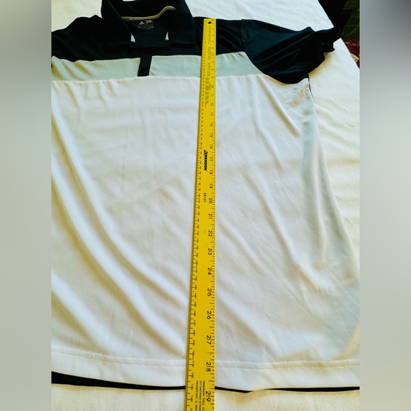 Adidas Black/White/Gray Color Block S/S Polo Men's 2XL - Picture 6 of 7